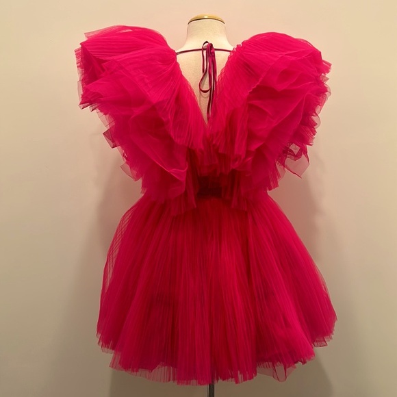 PINK TULLE ,NOVA LUXE ,MINI DRESS, SIZE LARGE,FULLY LINED, NWT - Picture 6 of 8